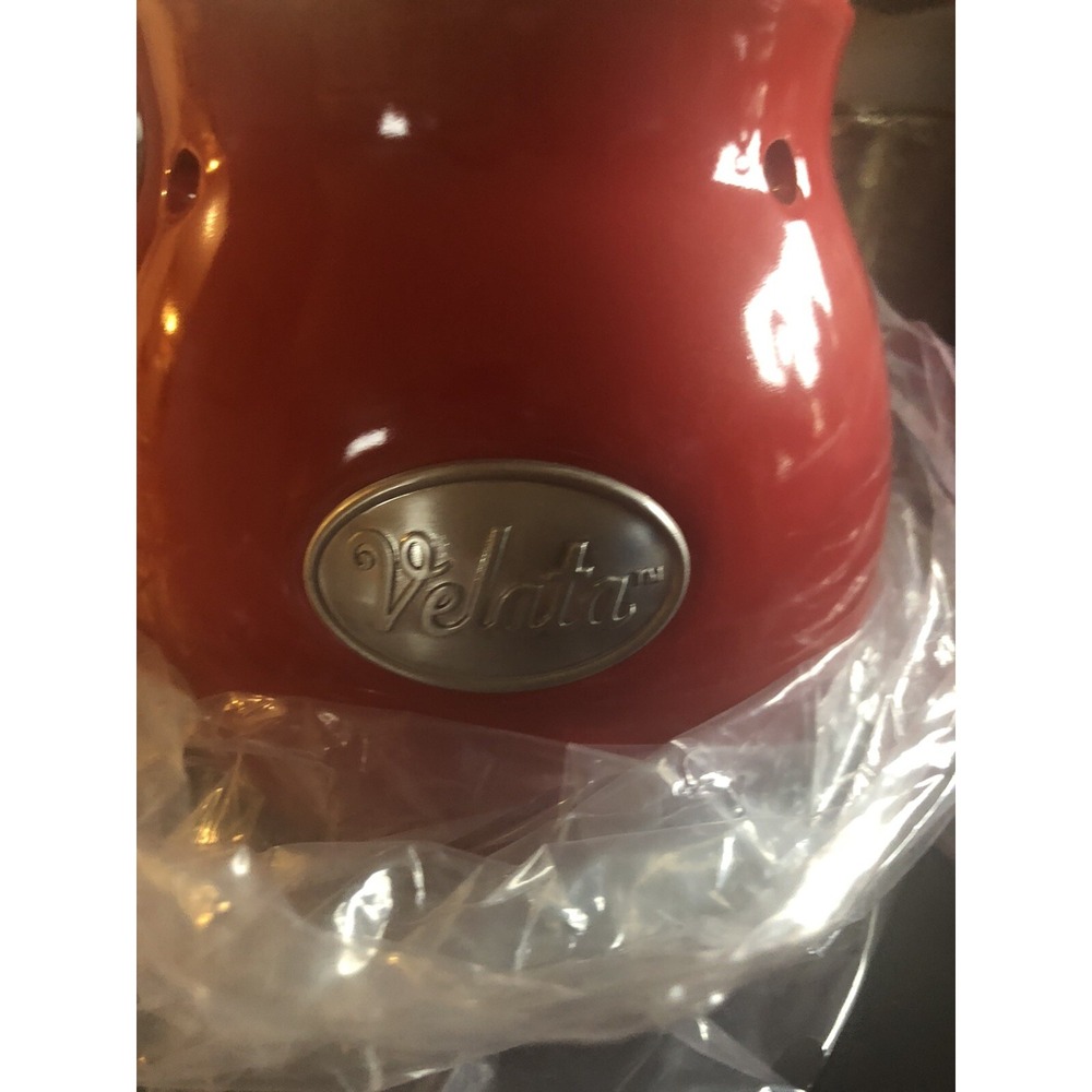 Velata Fondue Warmer Red Ceramic Electric Small Appliance with 4 Forks NIB